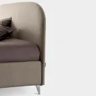 Doppelbett 160x190 mit geschwungenem Kopfteil Made in Italy - Oriente Viadurini