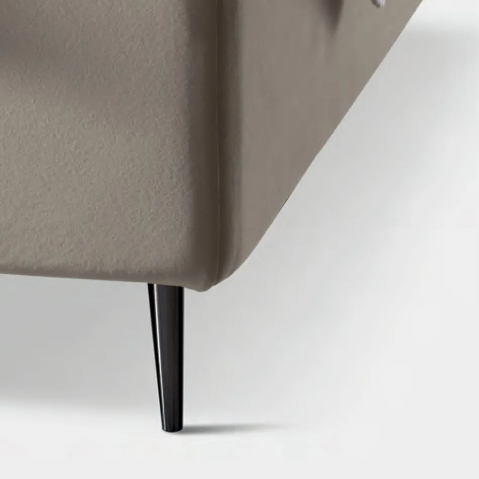 Doppelbett 160x190 mit Steppung mit breiten vertikalen Streifen - Magan Viadurini