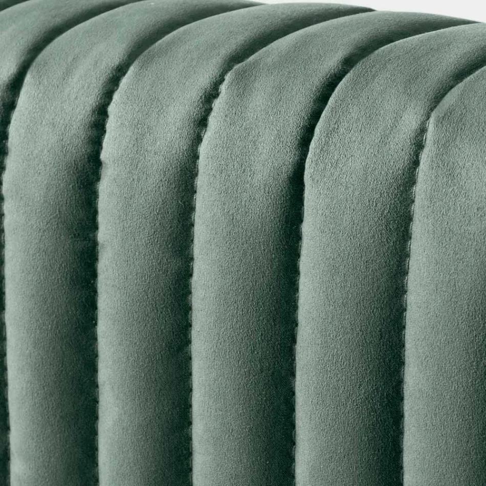 Doppelbett 160x190 mit mehrstreifen-Schmalbandsteppung - Meduse Viadurini