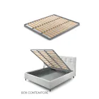 Doppelbett 160x190 mit mehrstreifen-Schmalbandsteppung - Meduse Viadurini