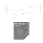 Doppelbett 160x190 mit Steppung aus Querbögen - Sonnenblume Viadurini