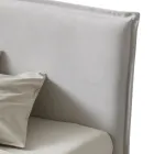 Doppelbett 160x190 aus Stoff mit Metallfüßen Made in Italy - Dreams Viadurini