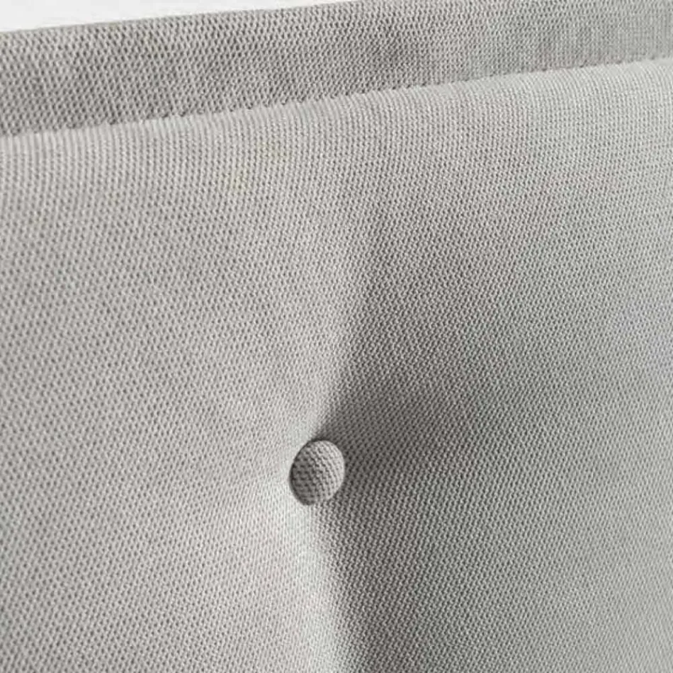 Doppelbett 160x190 aus Stoff mit Kopfteil mit Knöpfen Made in Italy - Dreams Viadurini