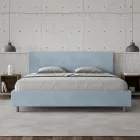 Doppelbett 180x200 cm mit Mikrofaser-Kopfteil, hergestellt in Italien - Pallone Viadurini