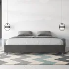 Doppelbett 180 x 200 cm, bezogen mit Mikrofaser, hergestellt in Italien - Athlete Viadurini