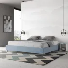 Doppelbett 200x200 cm, bezogen mit Mikrofaser, hergestellt in Italien - Athlete Viadurini