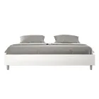 Doppelbett 200x200 cm, bezogen mit Kunstleder, hergestellt in Italien - Athlete Viadurini