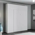 Vertikales Klappbett für Doppelbett mit Wandeinheit und Säule - Magiccompare Viadurini