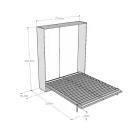 Vertikales Klappbett für Doppelbetten in verschiedenen Ausführungen - Magiccompare Viadurini