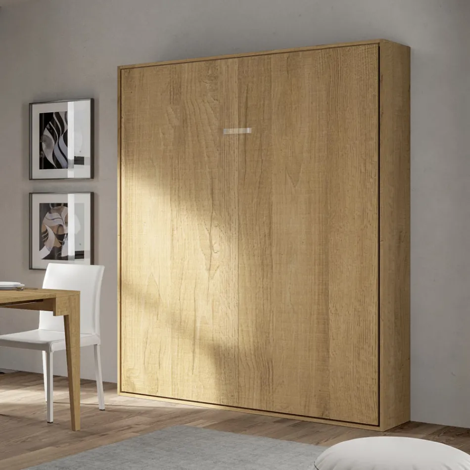 Vertikales Klappbett für Doppelbetten in verschiedenen Ausführungen - Magiccompare Viadurini