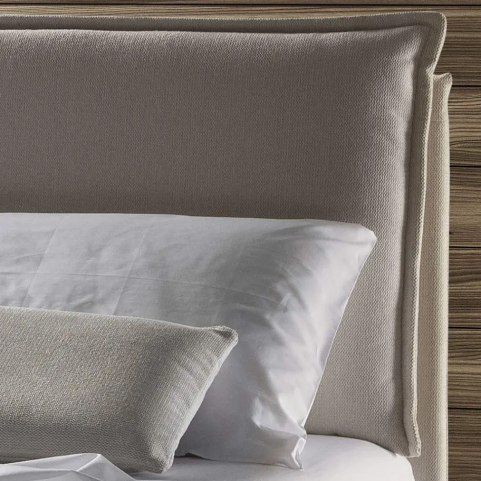 Doppelbett mit Aufbewahrungsbox Made in Italy - Ernesta Viadurini