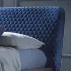 Doppelbett mit gepolsterter Box aus Corolle-Stoff von Bolzan Viadurini