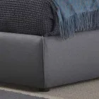 Doppelbett mit gepolsterter Box aus Corolle-Stoff von Bolzan Viadurini