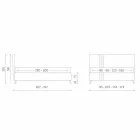 Doppelbett mit gepolsterter Schublade aus Öko-Leder Made in Italy - Paolo Viadurini