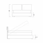 Doppelbett mit Stauraum, zeitgemäßes Design Iorca Bolzan Viadurini