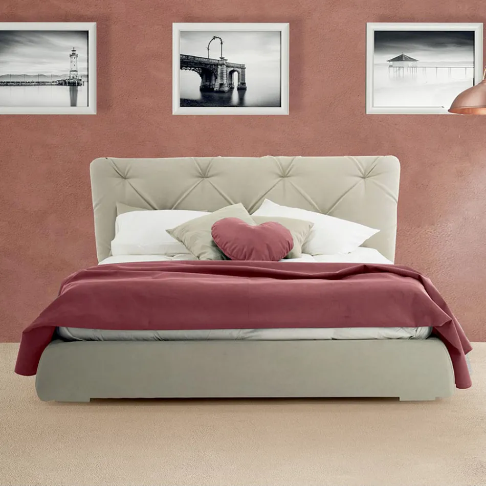 Doppelbett mit modernem Design-Container, hergestellt in Italien – Gaven Viadurini