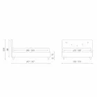 Doppelbett mit gepolstertem Behälter Kunstleder Made in Italy - Maske Viadurini