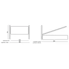 Doppelbett mit optionalem Stauraum, 2 Nachttischen und Matratze – Fiuto Viadurini