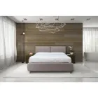 Doppelbett mit optionalem Stauraum und Füßen, hergestellt in Italien – Birba Viadurini