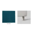 Doppelbett mit optionalem Stauraum und Füßen, hergestellt in Italien – Birba Viadurini