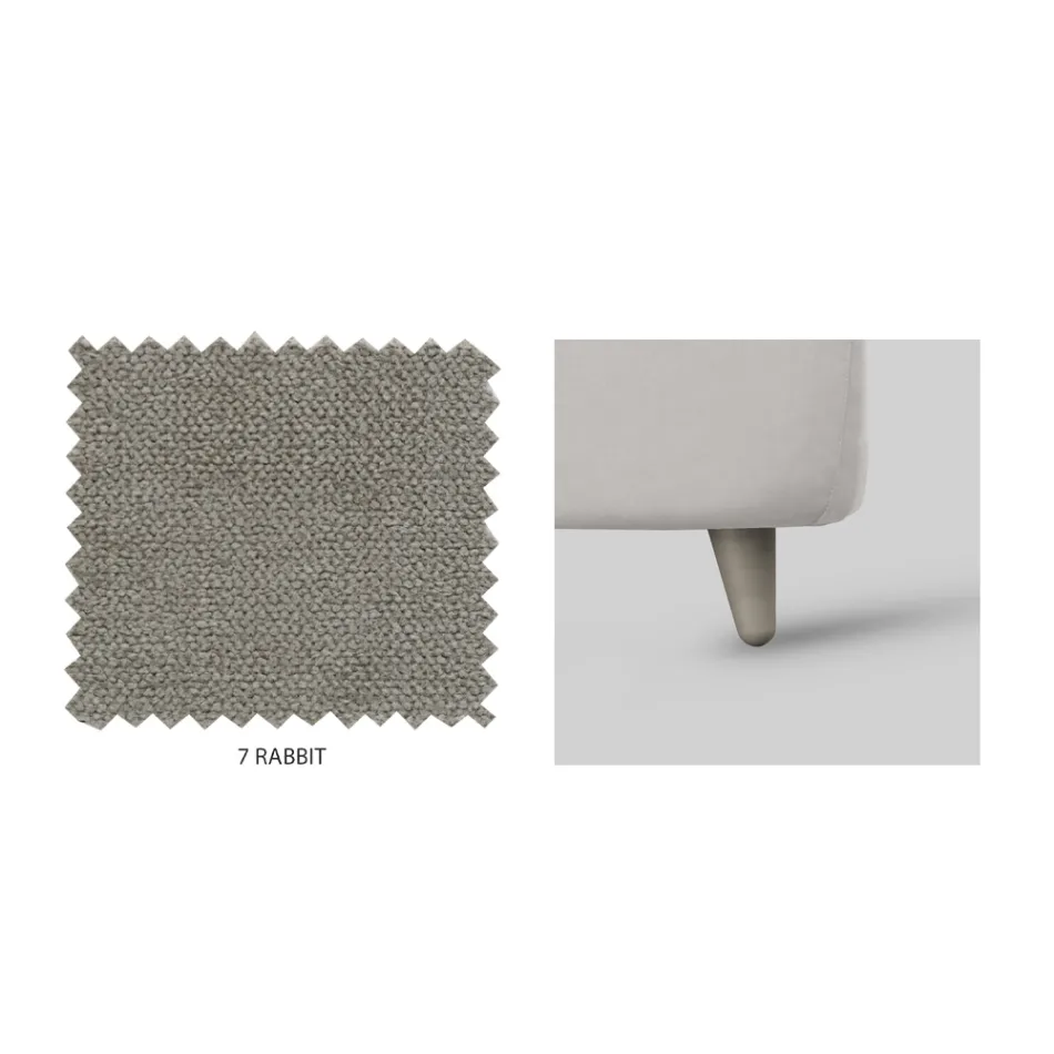 Doppelbett mit optionalem Stauraum und Füßen, hergestellt in Italien – Birba Viadurini