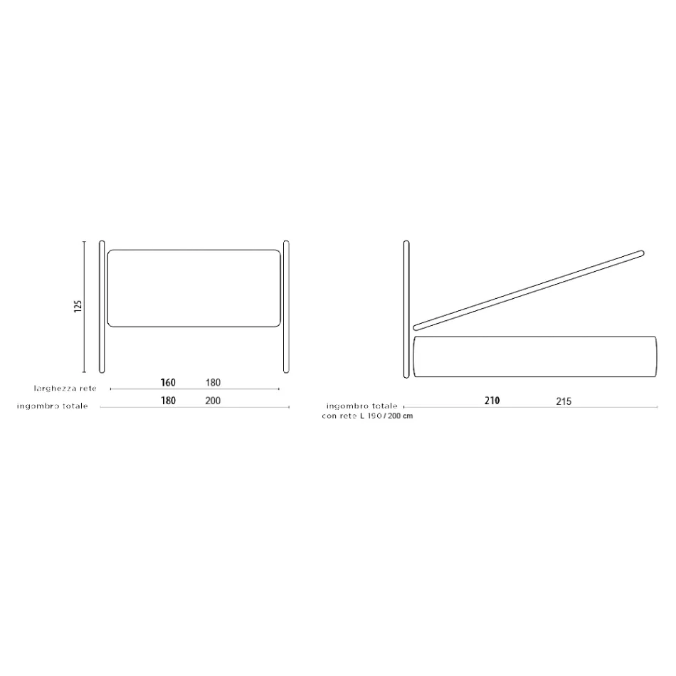 Doppelbett mit optionalem Stauraum, hergestellt in Italien – Ciccio Viadurini