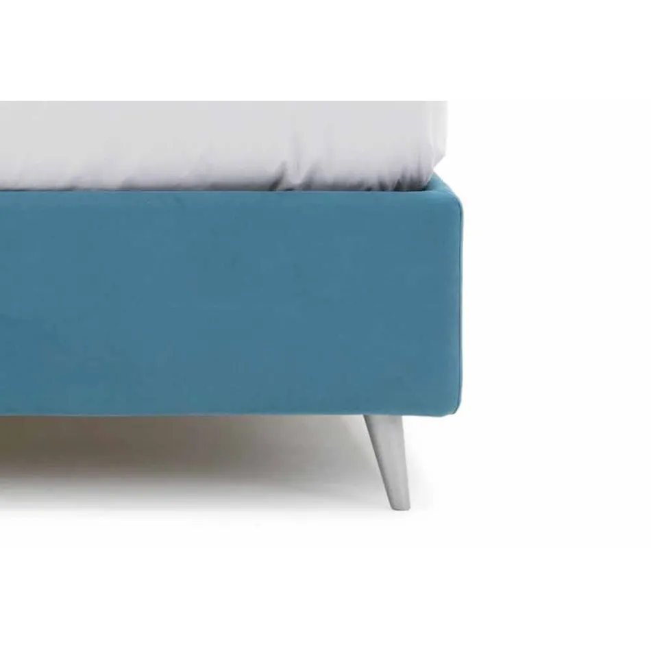 Doppelbett mit Behälter aus Stoff Made in Italy - Renato Viadurini