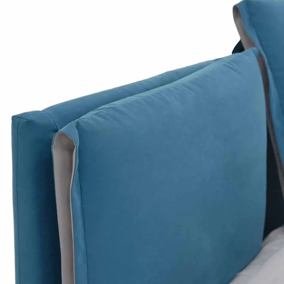 Doppelbett mit Behälter aus Stoff Made in Italy - Renato Viadurini