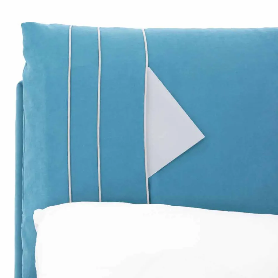 Doppelbett mit Behälter aus Stoff Made in Italy - Renato Viadurini