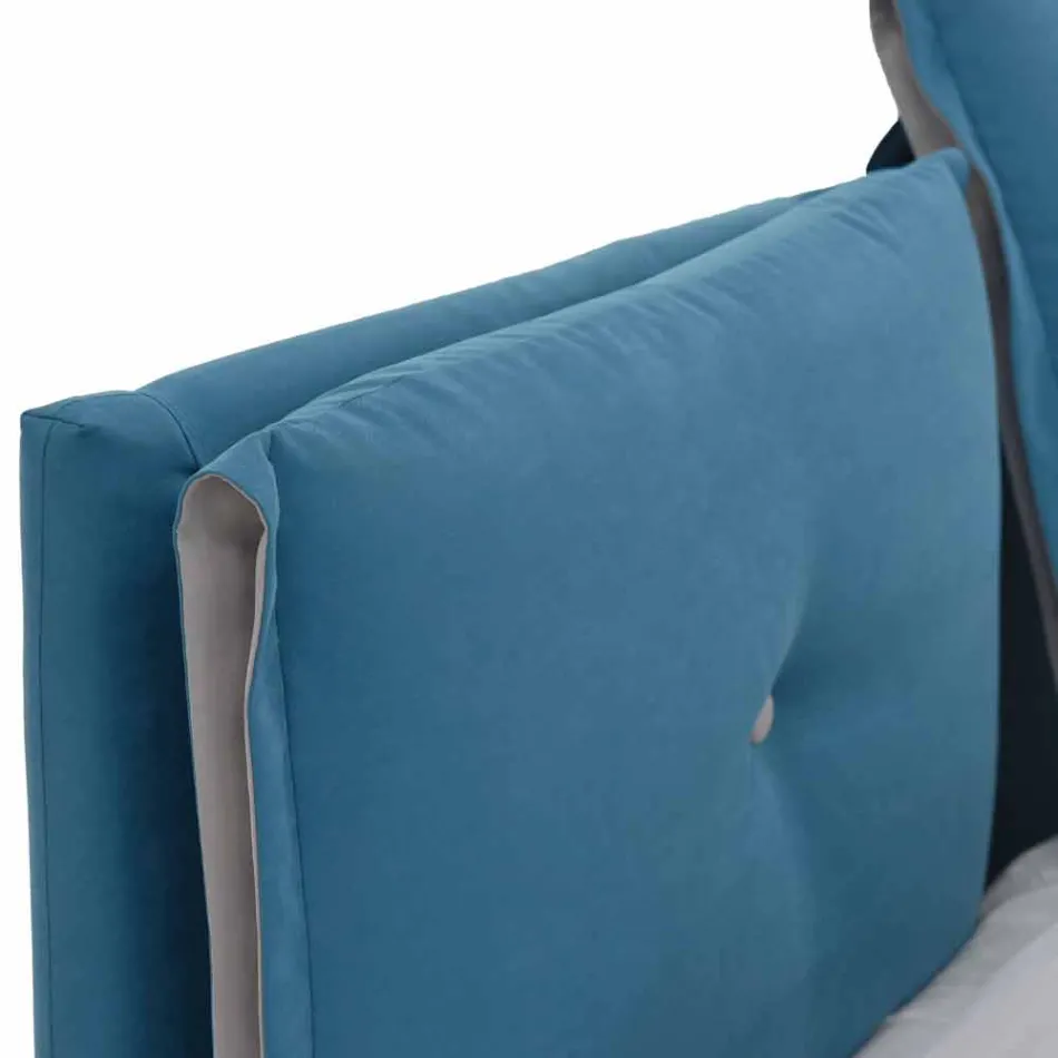 Doppelbett mit Behälter aus Stoff Made in Italy - Renato Viadurini