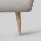 Doppelbett mit gepolstertem Bettrahmen und Eisenkopfteil – Nebbia Viadurini