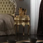 Doppelbett mit Matratze, Kissen und 2 Nachttischen Made in Italy – Laki Viadurini