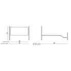 Doppelbett mit Fußteil in verschiedenen Ausführungen, hergestellt in Italien – Ausführung Viadurini