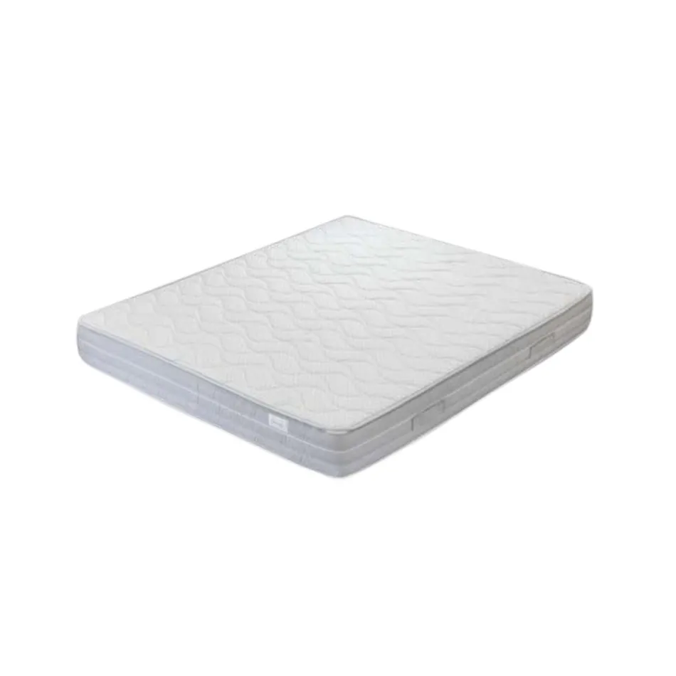 Doppelbett mit Fußteil, Matratze, Kissen und 2 Nachttischen – Lampo Viadurini