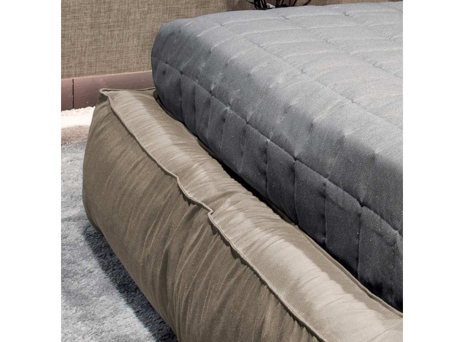 Doppelbett mit optionalem Lattenrost und Stauraum Made in Italy - Ribelle Viadurini