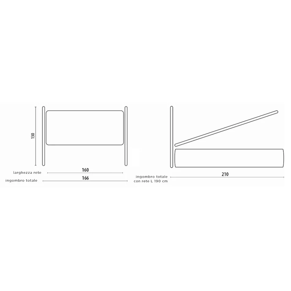 Doppelbett mit eisernem Kopfteil und Kissen, hergestellt in Italien – Peter Viadurini