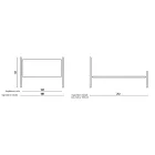 Doppelbett mit massivem Eisenkopfteil, hergestellt in Italien – Nebbia Viadurini