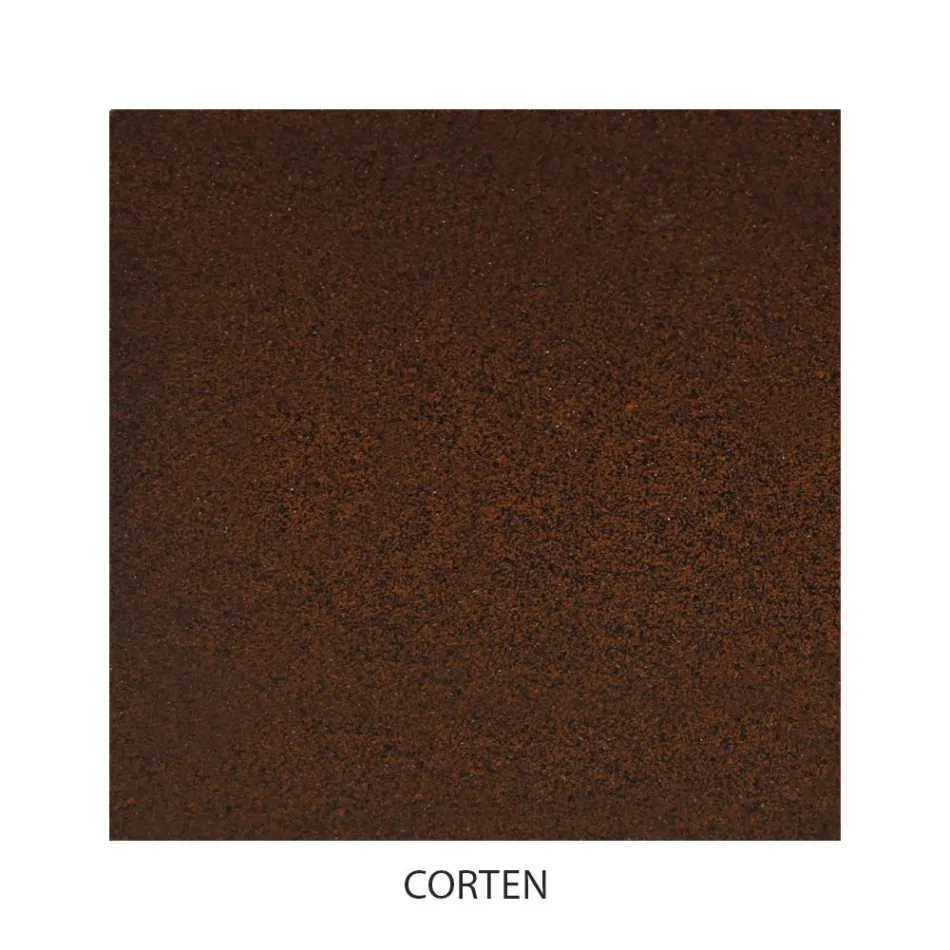 Doppelbett mit massivem Eisenkopfteil, hergestellt in Italien – Nebbia Viadurini