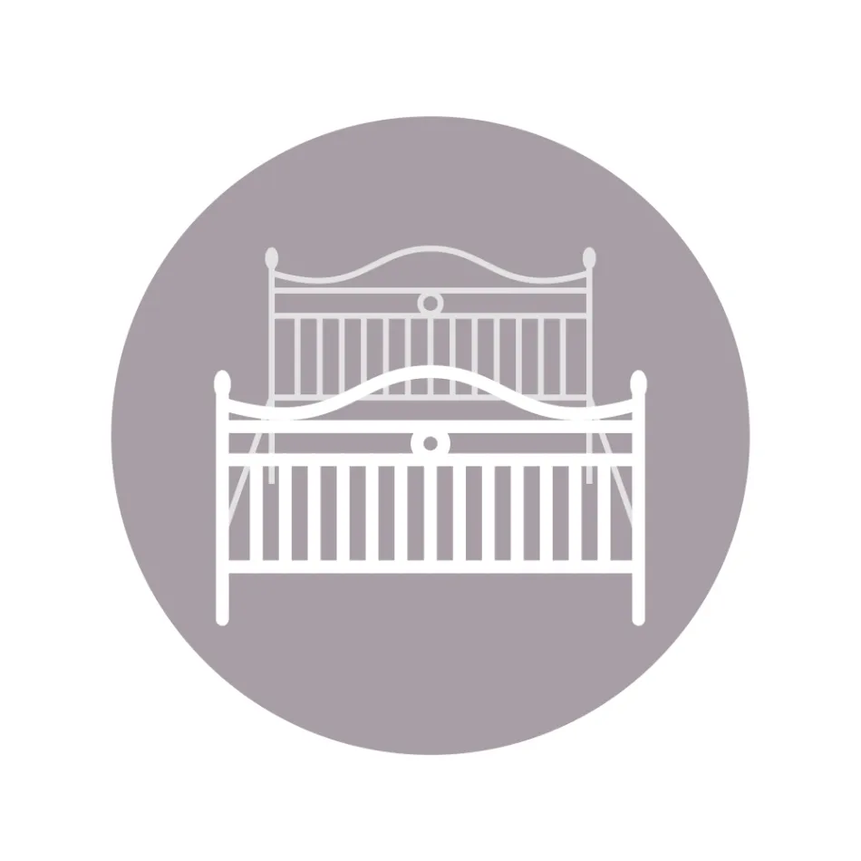 Doppelbett mit Kopfteil aus Eisenrohr, hergestellt in Italien – Kopie Viadurini