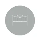 Doppelbett mit Kopfteil aus Eisenrohr, hergestellt in Italien – Kenzo Viadurini