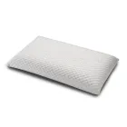 Doppelbett mit Kopfteil mit 2 Kissen, Matratze und 2 Nachttischen – Life Viadurini