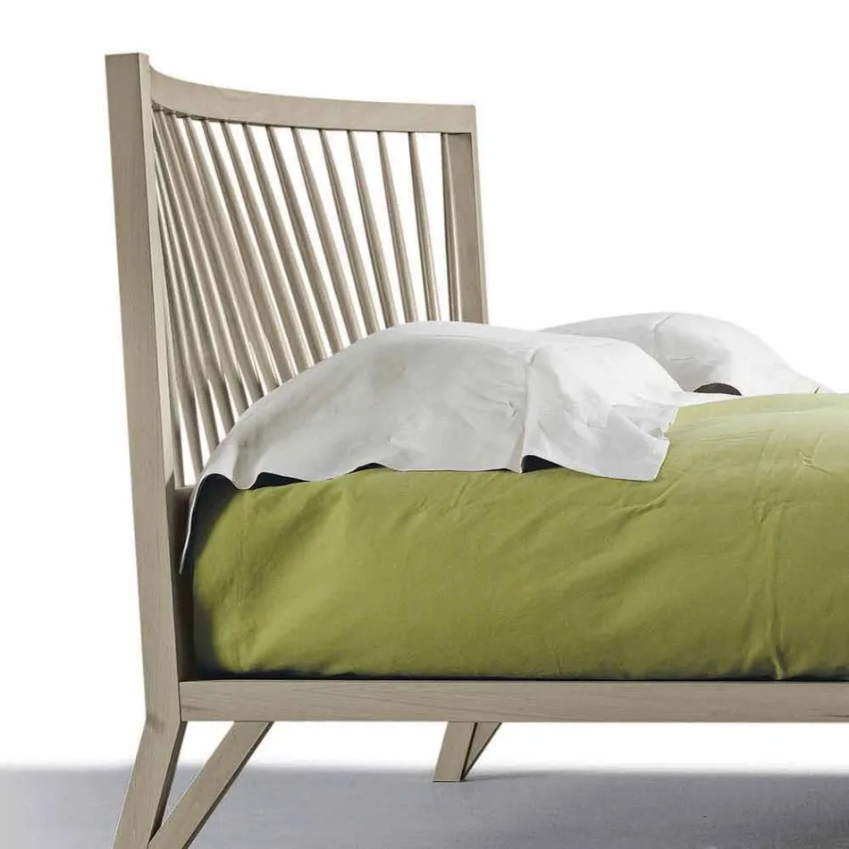 Design Doppelbett 160x200cm mit massiver Basis aus Alain-Nussbaum Viadurini