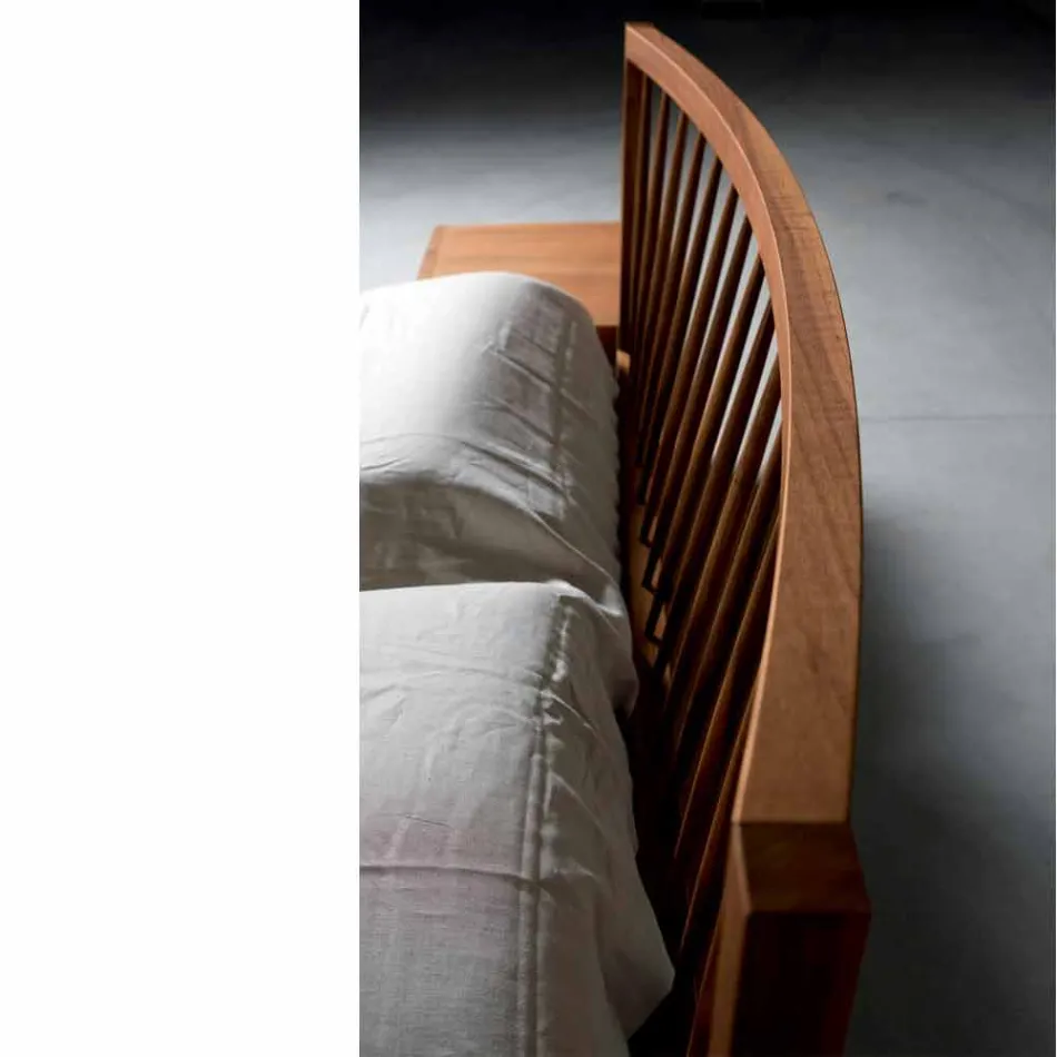 Design Doppelbett 160x200cm mit massiver Basis aus Alain-Nussbaum Viadurini