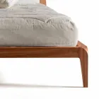 Design-Doppelbett mit lederbezogenem Kopfteil Menardo Viadurini