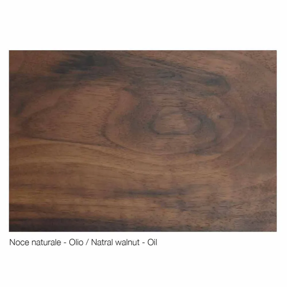 Design-Doppelbett mit lederbezogenem Kopfteil Menardo Viadurini