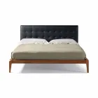 Design Doppelbett mit gepolstertem Kopfteil Leilo, 160x200 cm Viadurini