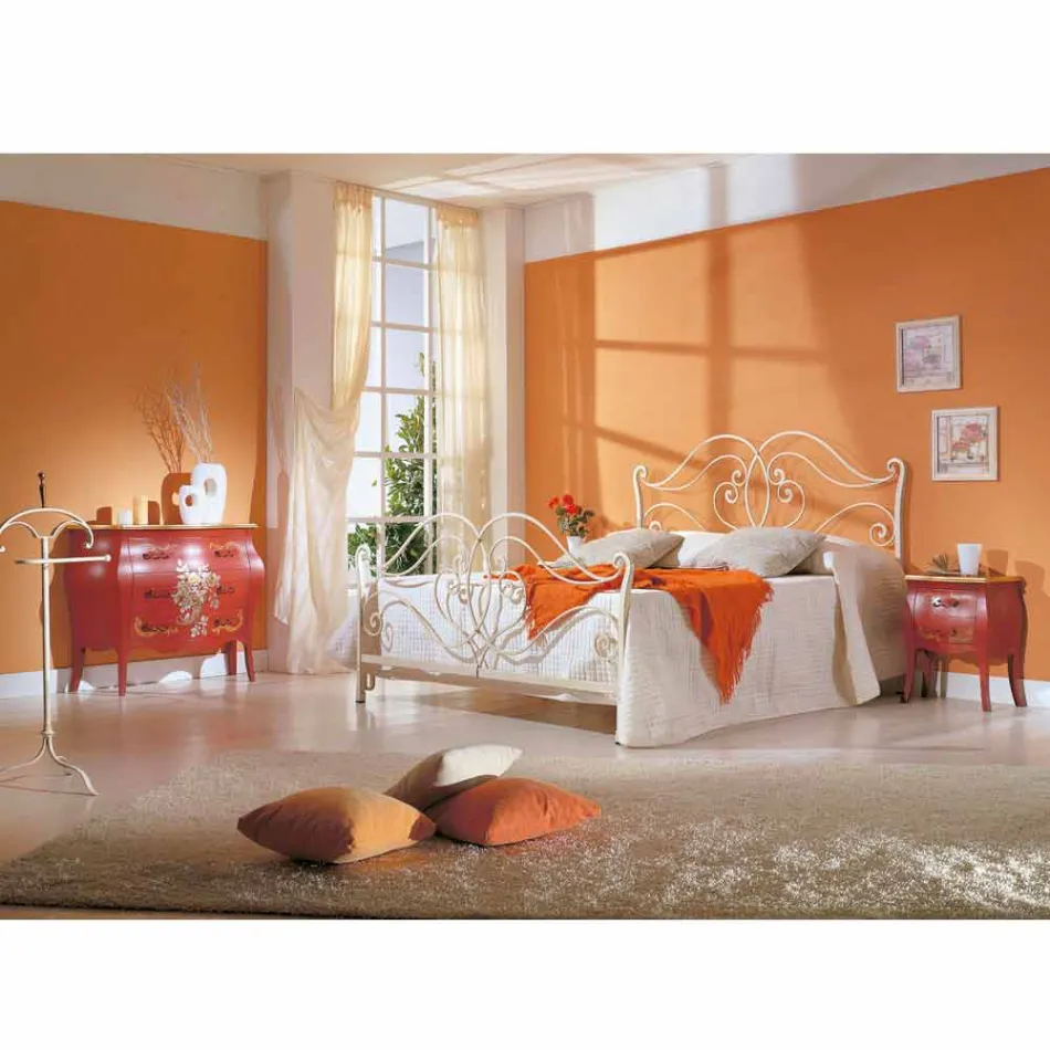 Doppelbett aus massivem Eisen Allie Design, made in Italy Viadurini