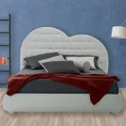 Luxuriöses Doppelbett mit Box und Swarovski, hergestellt in Italien – Little Heart Viadurini