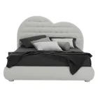 Luxuriöses Doppelbett mit Box und Swarovski, hergestellt in Italien – Little Heart Viadurini