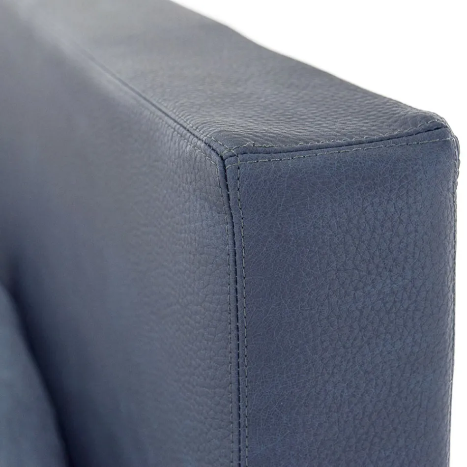 Luxuriöses Doppelbett aus Öko-Leder oder Stoff mit Box, hergestellt in Italien – Nuvola Viadurini